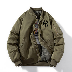 
Autumn and winter trendy brand thickened cotton coat, American retro loose baseball uniform, bomber jacket, men's couple cotton coat