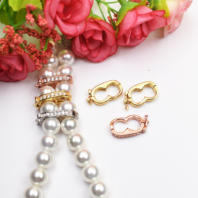 Button accessories accessories pearl necklace bracelet clip universal buckle head DIY sweater chain compartment clamp buckle