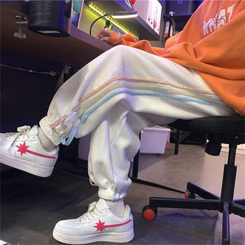 Clearance casual trousers fashionable fat mm300Jin [Jin equals 0.5kg]