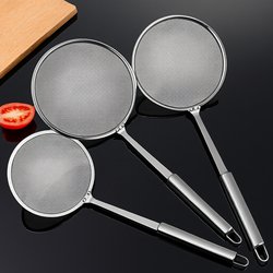 304 Stainless Steel Skimmer for Home Kitchen, Ultra-Fine Mesh Strainer, Filtering Tool for Skimming Foam and Oil Residue