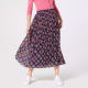 European and American Fashion 2023 Spring and Autumn British plaid print retro commuter chiffon long pleated skirt skirt skirt