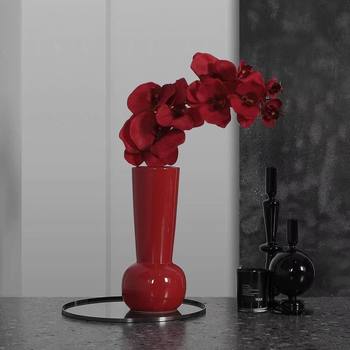 
Qinyuanchun high-end simple Nordic medieval glass vase flower arrangement designer home desktop decoration ornaments