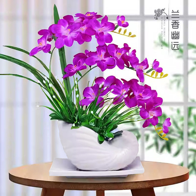 Phalaenopsis artificial flowers silk flower ornaments home living room indoor TV cabinet artificial flowers artificial flowers ornaments flowers
