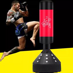Parf Vertical Household Standing Boxing Punching Bag for Men, Taekwondo Floor-Standing Suction Cup Sandbag, Can Be Filled with Water