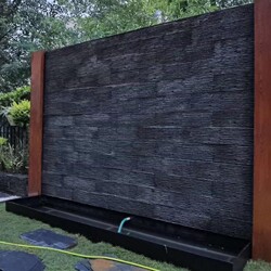 Flowing stone courtyard natural background black collage pastoral