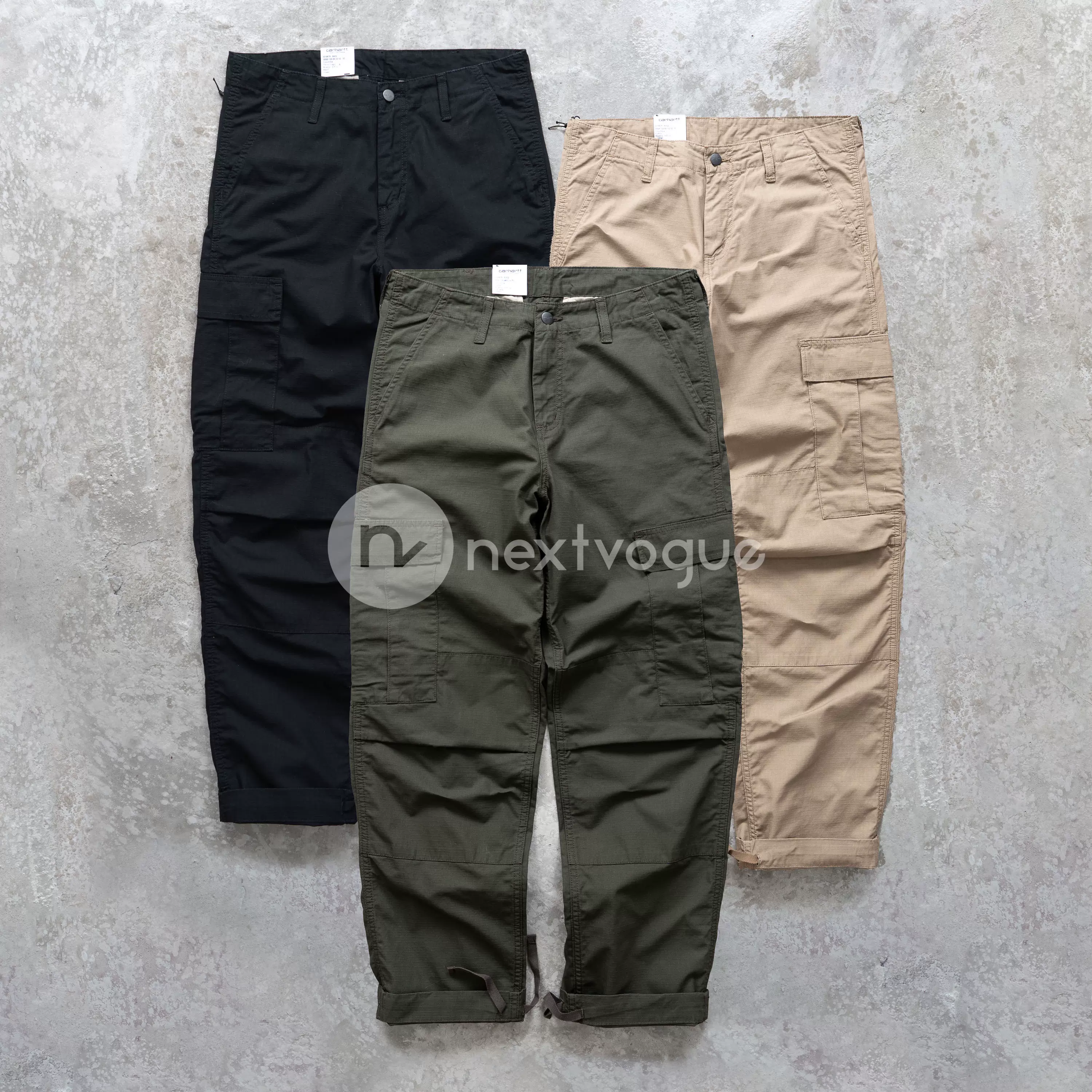 NextVogue】carhartt wip regular cargo pant re格子布工裝褲-Taobao