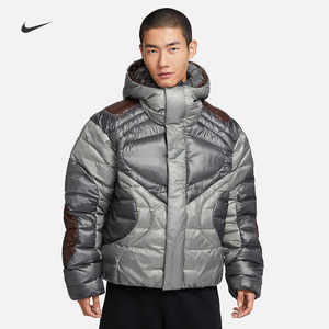 Genuine Nike Men's Fashion Sports Loose Casual Windproof Warm Hooded Cotton Jacket FB7424-029