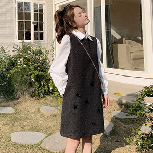 
Women's clothing/women's boutique dress Spring and Autumn and Winter Long Sleeve Set Polyester Fiber Spring Commuter Bubble