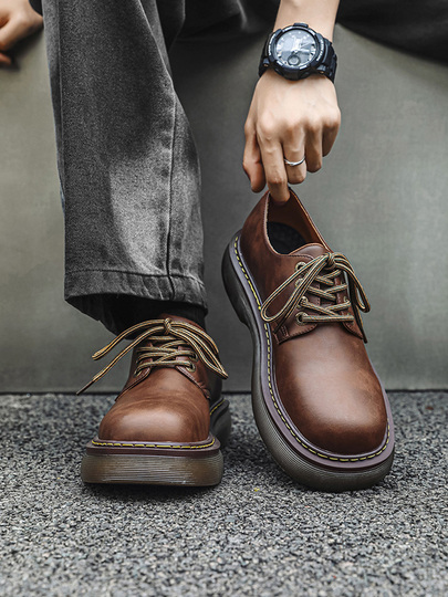 新作☆本革保証　最高級牛革/マーティンブーツ/メンズ/革靴/シューズ/ビジネスシューズ/男性用/通勤通学　IK100U78 牛革（ブランドドクターマーチン）（メンズ靴｜靴）の通販