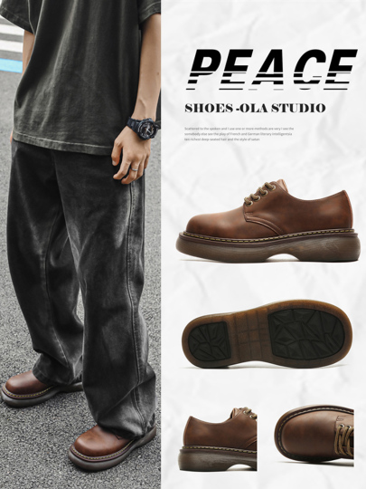 F2020新型の工装マーティンの靴の男性は秋に韓国版の潮流があります。4DB 安全靴 おしゃれ 男性 女性 マーティンブーツ ハイカット