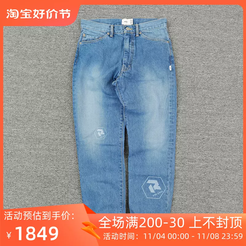 飄渺現貨WTAPS BLUES BAGGY TROUSERS COTTON DENIM牛仔褲男 20AW-Taobao