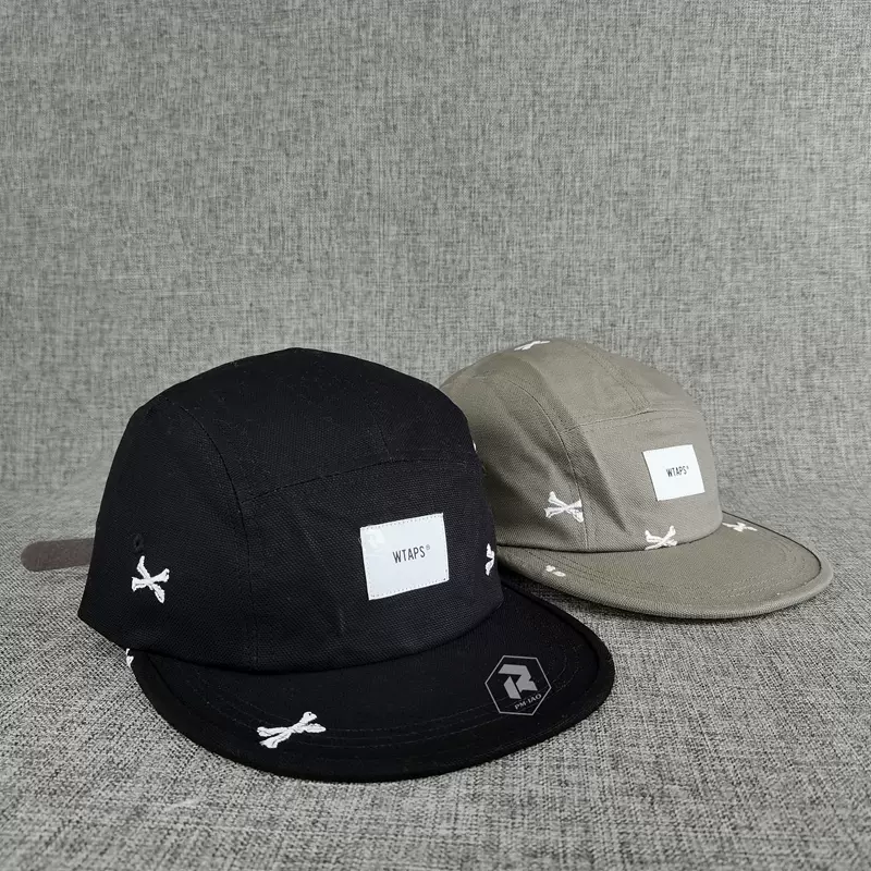 飄渺現貨WTAPS T-5 02 CAP COTTON.OXFORD骨頭刺繡鴨舌帽子男22SS-Taobao