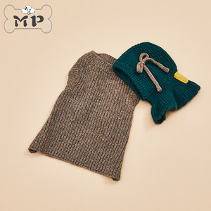 
{Memory Pet}Korean louisdog pet winter warm bow knitted hat with top