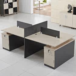 Staff Desk 4-Person Simple Modern Office Furniture Screen Work Booth Computer Office Desk and Chair Combination