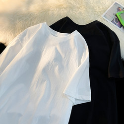 Summer Thin Pure Cotton Short-Sleeve T-Shirt for Men, Casual Trendy Brand Versatile ins Trendy Loose-Fitting Base Shirt for Teenagers