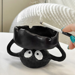 Hayao Miyazaki Anime Small Briquette Ashtray for Home Living Room Coffee Table Office Creative Candle Holder Desktop Decoration Ornament