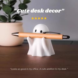 Creative Ghost Pen Holder for Office and Home Desktop, Cute Resin High-End Ornament, High Aesthetic Value, Halloween Gift