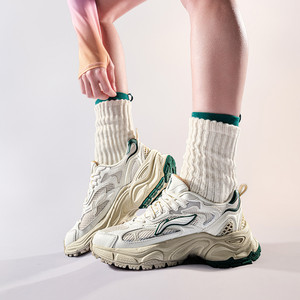 
Li Ning Sports Lifestyle Series Women's Spring and Autumn Outdoor Thick-soled Heightening and Shock-Absorbing Casual Shoes AGCV112