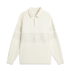 
Li Ning Wade series men's color-blocked soft sports training lapel long-sleeved POLO shirt APLV519-3