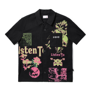 
China Li Ning Spring and Summer Men's Casual Sports Loose Printed POLO Shirt ASHV157