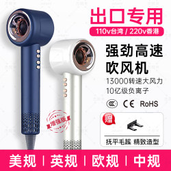 Taiwan Us Standard 110V Huaqiangbei High-Speed Strong Wind Negative Ion Hair Dryer for Home Use Hong Kong 220V Hair Dryer