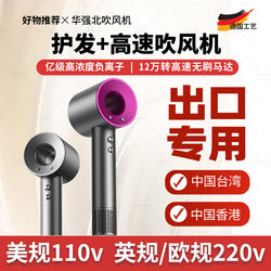 Us Standard Taiwan 110V Hair Dryer Hong Kong 220V Hair Dryer Negative Ion Hair Care Quick-Drying Huaqiangbei Hair Dryer