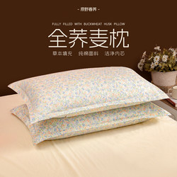 Buckwheat Pillow Core, Pure Cotton, Household Use, Student and Adult Sleeping Pillow, Side Sleeping Buckwheat Skin Pillow, Suitable for All Seasons, Breathable