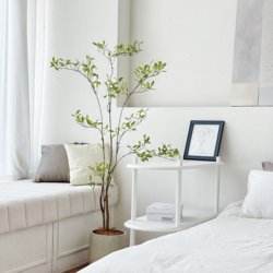 Loushujia Artificial Green Plants, High-End Light Luxury Camellia Tree, Indoor Living Room Decoration Ornaments, High-End Realistic Fake Plants