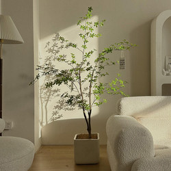 Loushujia Artificial Green Plant Hanging Clock Indoor Living Room Decoration Wabi-Sabi Style High-End Light Luxury Bionic Fake Plant Tree Ornament