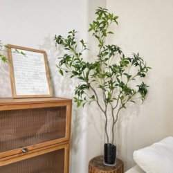 Loushujia Artificial Green Plant, Horse-Dranker Tree Ornament, High-End Light Luxury Indoor Living Room Decoration Potted Plant, Fake Tree, Artificial Tree