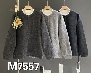 
Half-zip sweatshirt men's autumn and winter warm inner layering shirt can be worn outside loose casual sweatshirt top fake two pieces
