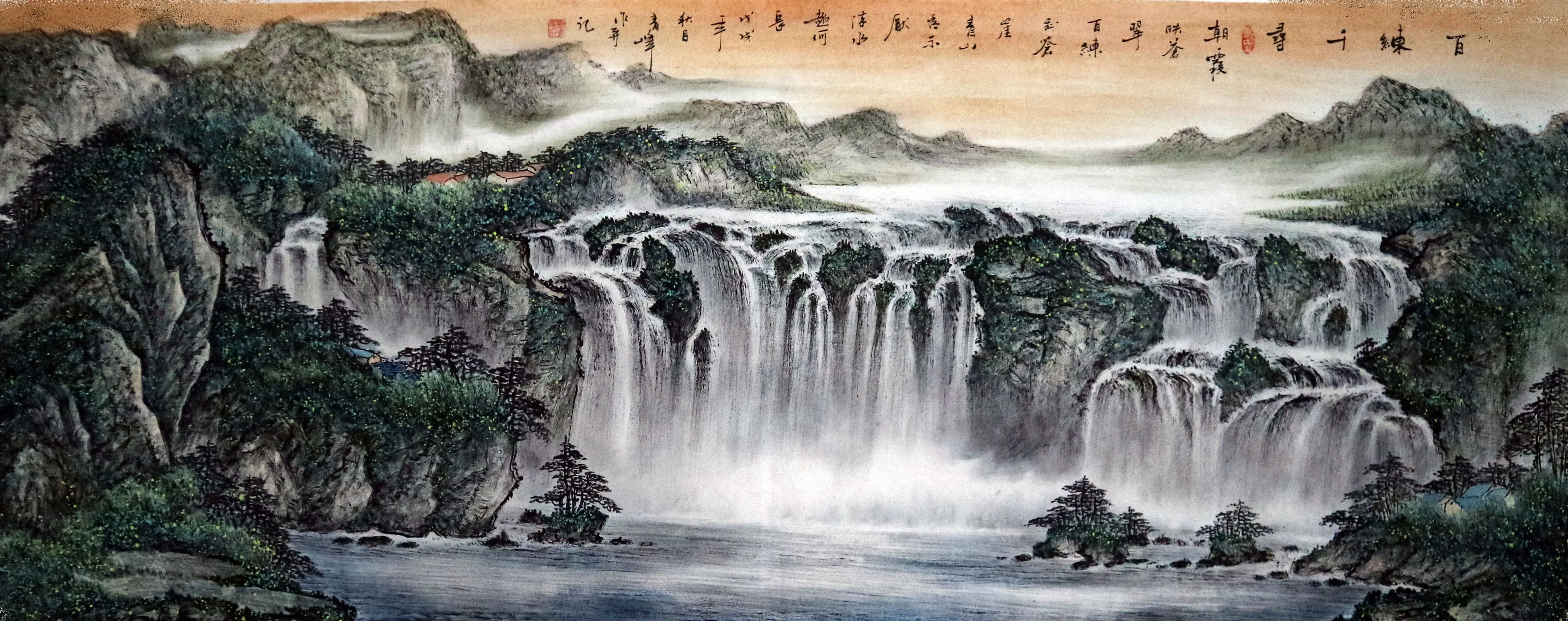 【青峰 / 山水図 】水墨画 絵画 骨董品 中国絵画 中国絵図 骨董品 青峰 / 山水図 】水墨画 絵画 骨董品 中国絵画 中国絵図 骨董品 青峰