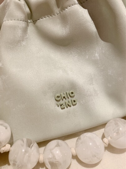 Chio'2nd Mint Summer Bucket Bag - New Chinese Beaded Shoulder