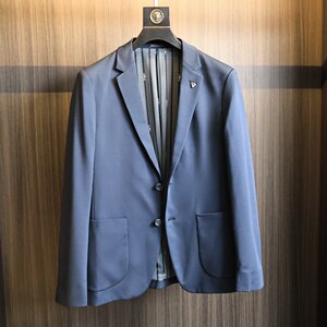 
Sophisticated and casual style! First-line brands are withdrawing from the shelves! Spring men’s high-end glossy fashion flat lapel suits are trendy