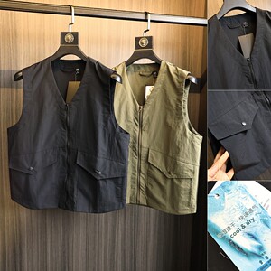 
Harajuku retro mountain style ~ moisture-absorbent and breathable! Autumn men's outdoor V-neck niche casual vest vest trend