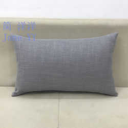 Thickened Linen Solid Color Cushion Rectangular Sofa Chair Lumbar Support Cushion Office Backrest Pillow Cover with Insert