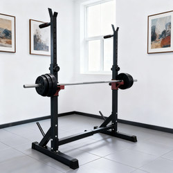 Home Squat Rack Barbell Rack Weightlifting Bench Press Rack Fitness Equipment Multifunctional Set Squat Pull-Up Stand