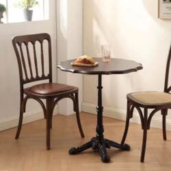Qijuzhong antique style designer solid wood round dining table
