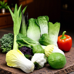 Simulated Fruit and Vegetable Model Kidsren's Plastic Toy Cognitive Props Combination Fruit and Vegetable Ornaments Fake Vegetables Lettuce Leaves