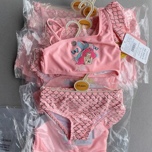 Foreign trade single export summer new Di*girl children, mermaid mermaid bikini sling swim trunks split swimsuit set
