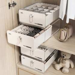 Youqin Underwear and Panties Storage Box, Household Drawer-Type Sock Organizer, Three-In-One Organizer for Personal Clothing
