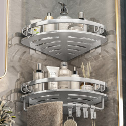 Bathroom Corner Shelf Wall-Mounted Toilet Washroom Sink Wall Storage Rack