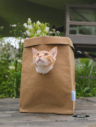 Wild High-Quality Pet Paper Bag Cat Bed Cat Scratching Board, Replaceable, Washable Kraft Paper, Durable Storage Basket, Cat Toy Cardboard Box