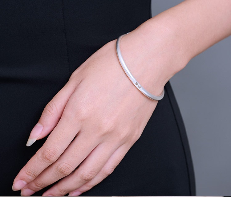 Shun Hing Silver House Pure Silver Zen Bracelet - Parent