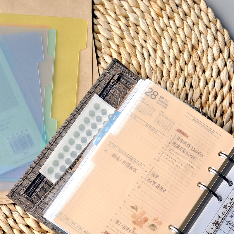 프랭클린 플래너 파스텔 반투명 인덱스 구분 페이지 A6개인 A7 |