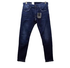 
ABLE JEANS spring new men's jeans three-dimensional stretch slim fit retro washed dark casual pants men's pants