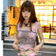 Sweet and cool hot girl pure and sexy suspender vest for women pink spliced ​​lace sleeveless inner and outer short top