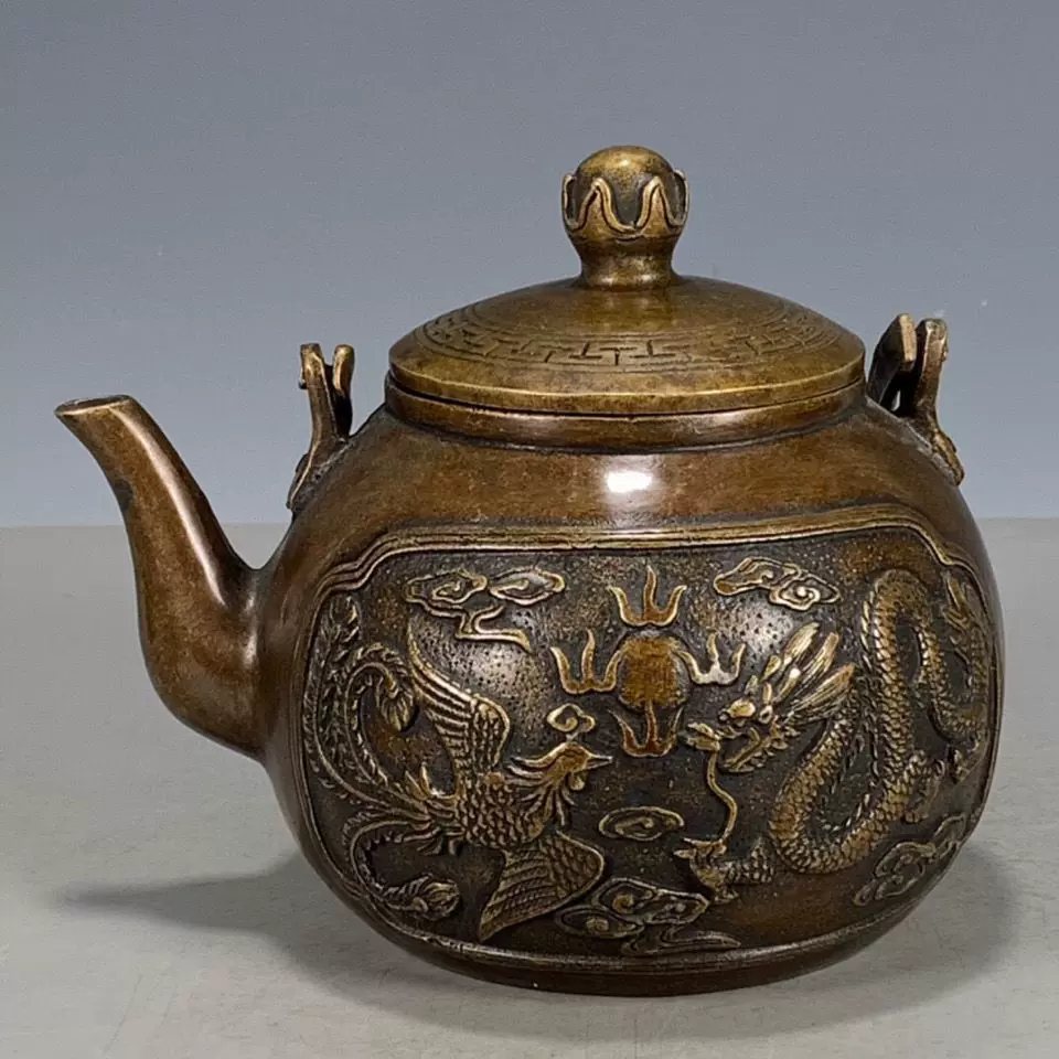 古銅四足香炉　時代物　蔵出し 古玩旧货收藏纯铜异形梅花四足鼎大明宣德熏香炉老式供奉铜香炉