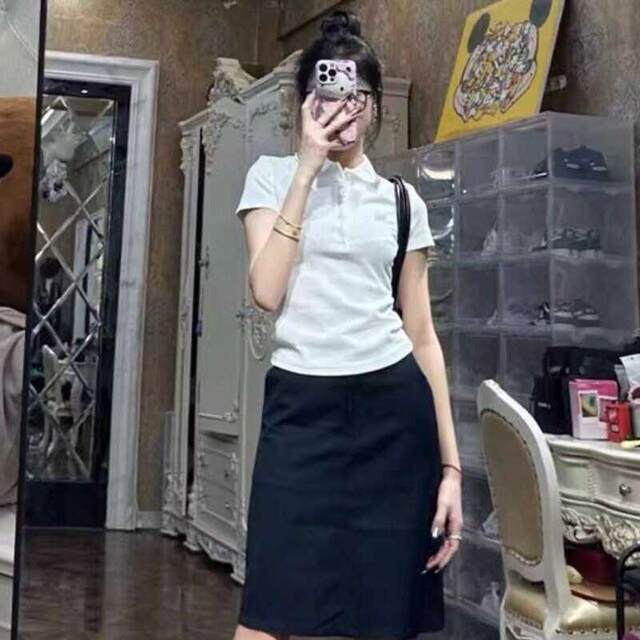 2024 new spring and autumn large size A-line skirt mid-skirt high-waisted professional one-step skirt slim and versatile over-knee skirt