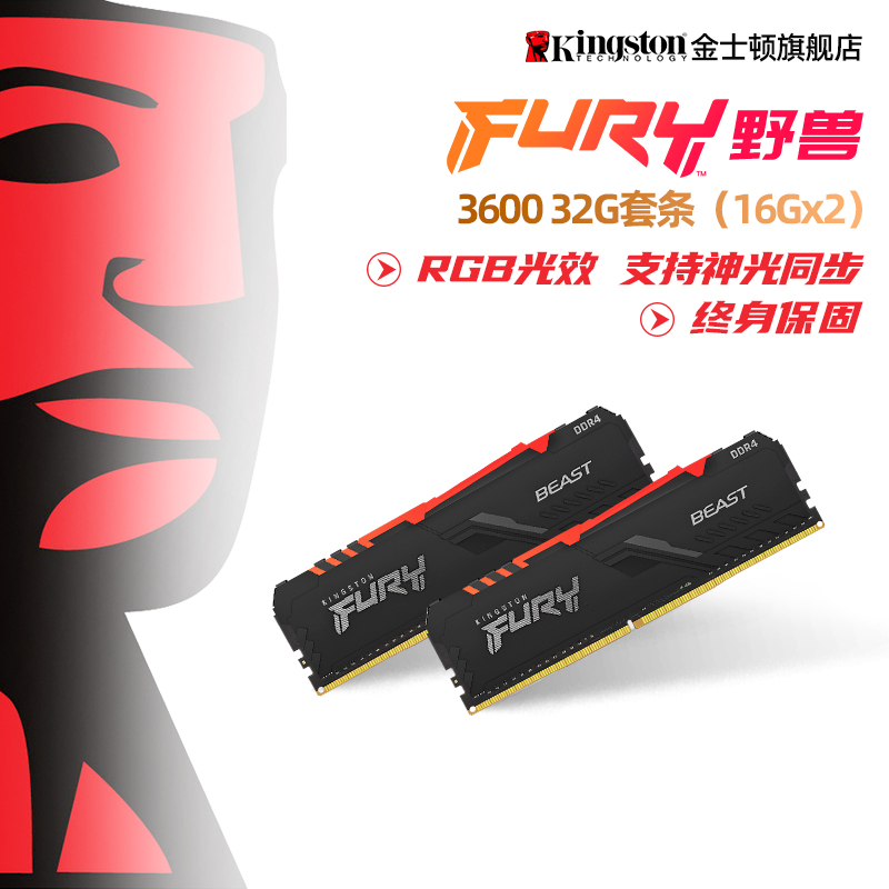 KINGSTON HACKER GOD Ʈ DDR4 3600 32G Ʈ 16G  ũž  Ŭŷ ȣƮ Ʈ Ʈ RGB-